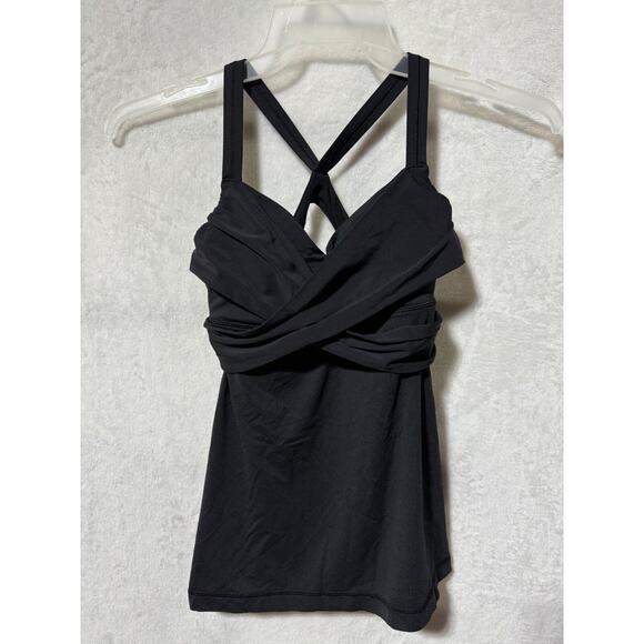 Lululemon Wrap It Up Tank Black Racerback Womens Size 6 - Picture 1 of 9